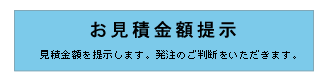 お見積金額定時　見積金額を提示します。発注のご判断をいただきます。